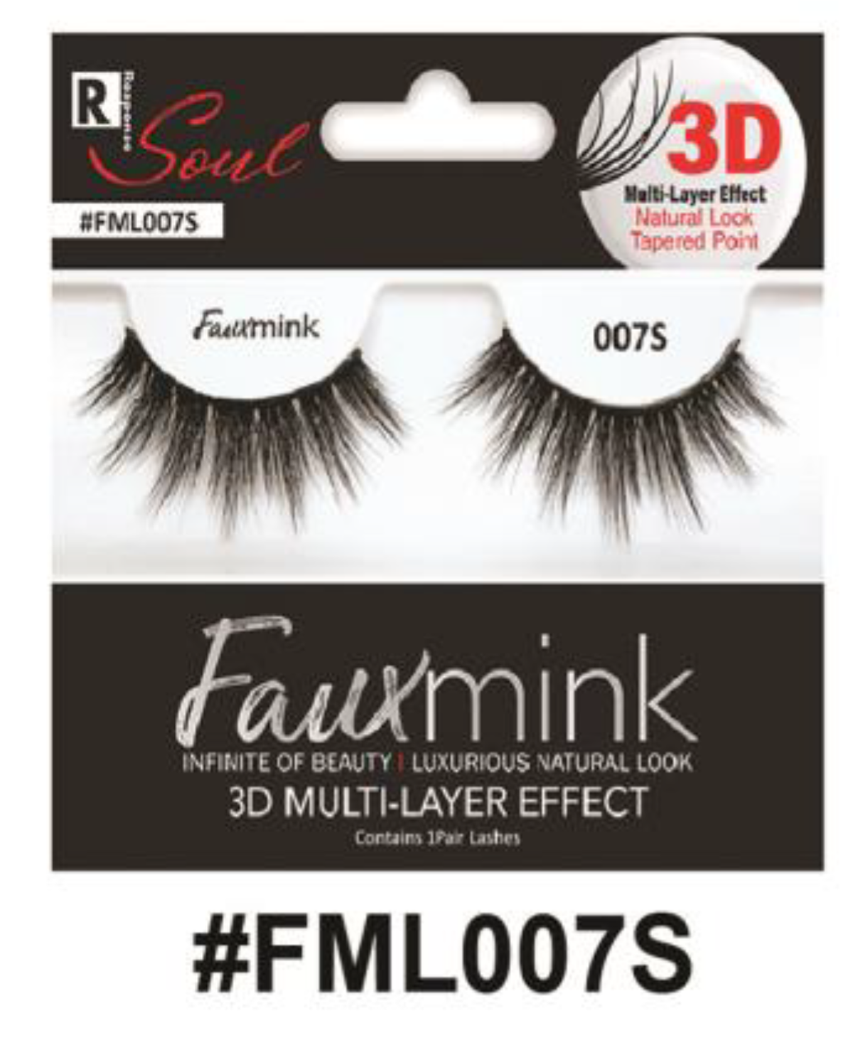 R Soul Faux Mink Lashes - #FML007S, Luxurious 3D Multi-Layer Effect