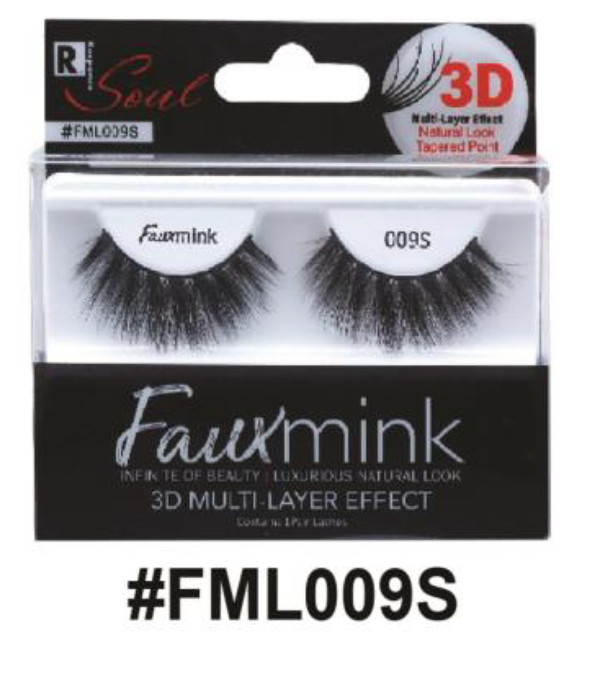 R Soul Faux Mink Lashes - #FML009S, Luxurious 3D Multi-Layer Effect