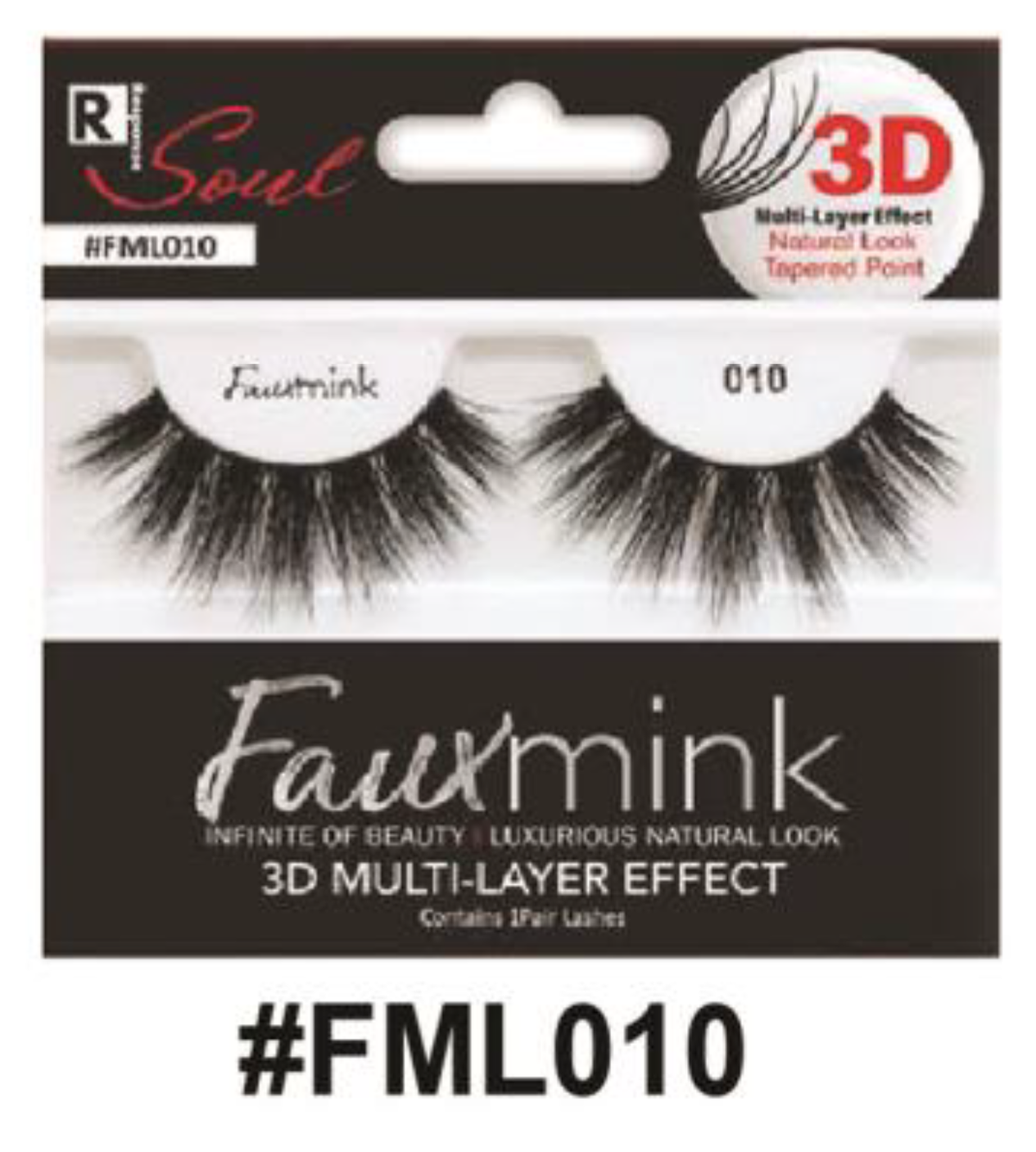 R Soul Faux Mink Lashes - #FML010, Luxurious 3D Multi-Layer Effect