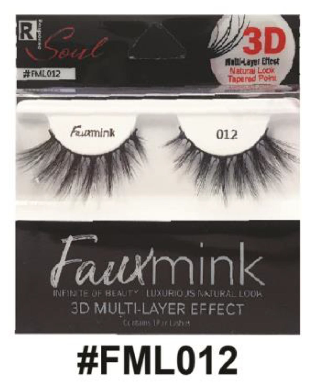 R Soul Faux Mink Lashes - #FML012, Luxurious 3D Multi-Layer Effect

