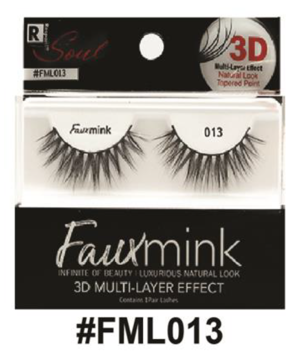 R Soul Faux Mink Lashes - #FML013, Luxurious 3D Multi-Layer Effect