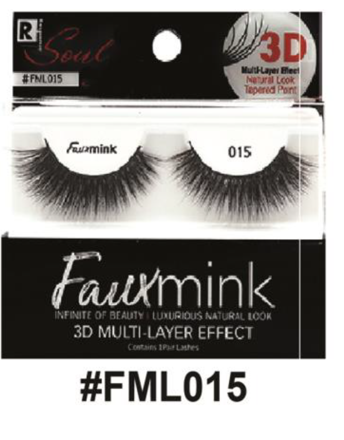 R Soul Faux Mink Lashes - #FML015, Sophisticated 3D Multi-Layer Effect