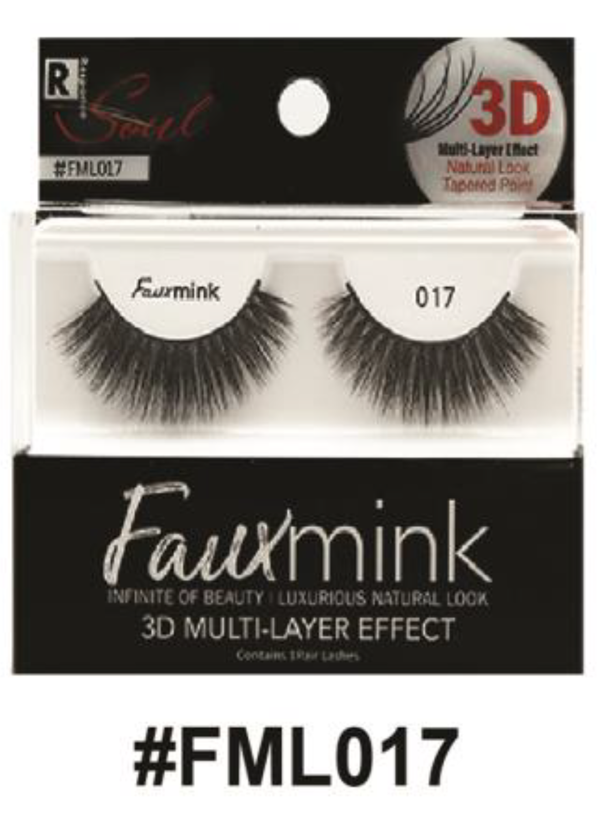 R Soul Faux Mink Lashes - #FML017, Luxe 3D Multi-Layered Elegance