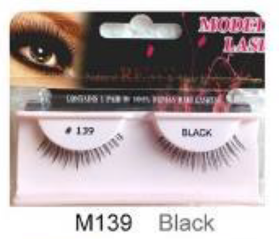 "Remy Model Lash - Natural Black (#M139) - Lightweight and Natural False Lashes."