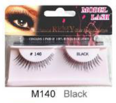 "Remy Model Lash - Natural Black (#M140) - Lightweight and Elegant False Lashes."