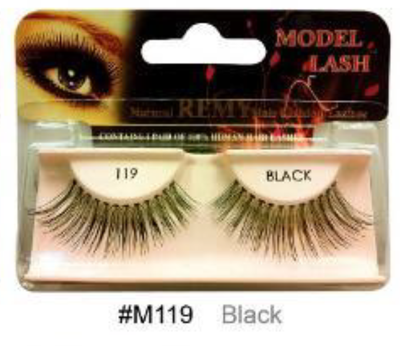 "Remy Model Lash - Natural False Lashes #M119 (Black) - Soft and Natural Look."