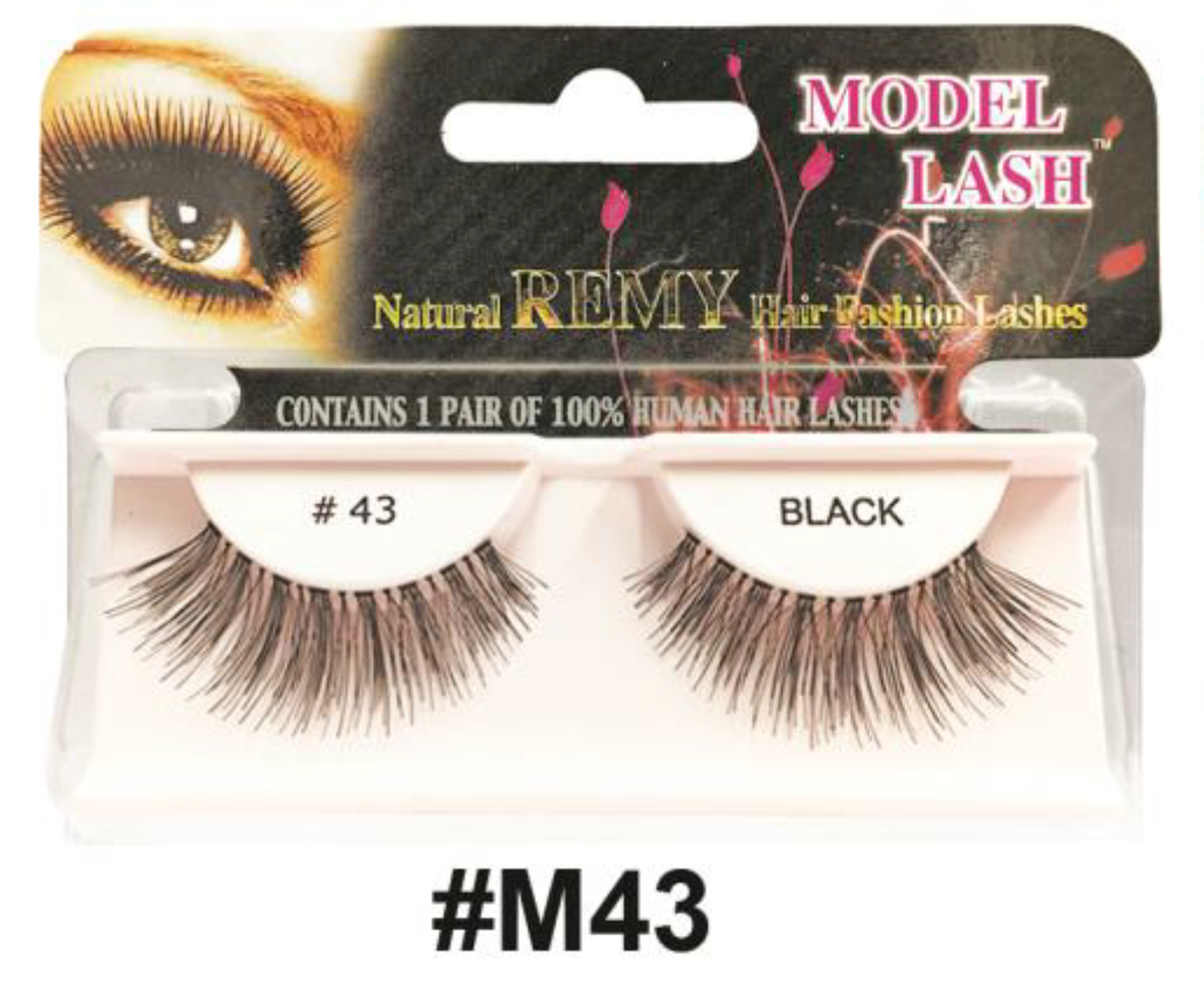 Remy Model Lash - Natural Style #M43
100% Human Hair Lashes for Everyday Elegance