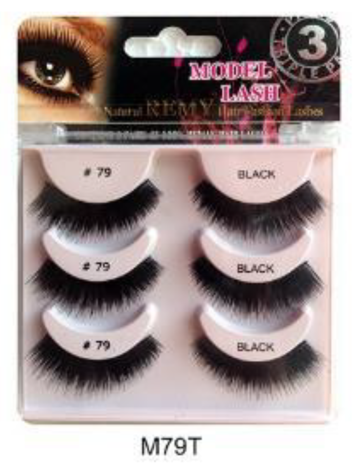 Remy Model Lash - Natural Triple Pack M79T
Black Voluminous Lashes for a Natural Look