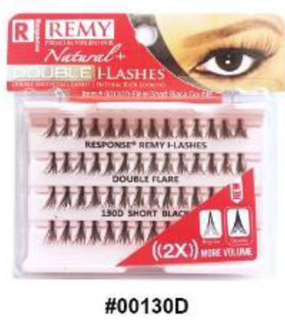 Remy Natural+ Double I-Lashes - #00130D Short Black
2x Volume Knot-Free Double Flare Clusters