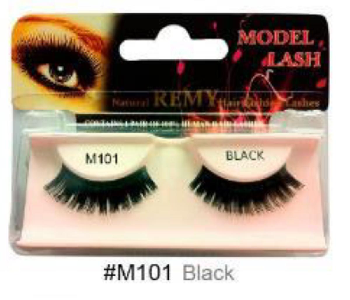 "Remy Natural False Lashes Model Lash M101 Black (#M101) - Full and Defined Look."
