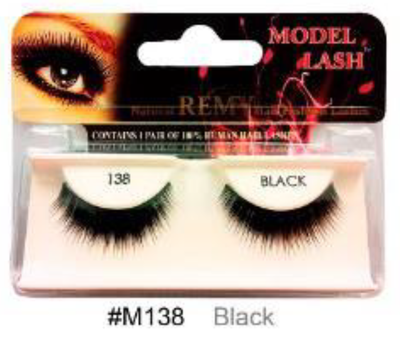 "Remy Natural False Lashes Model Lash M138 Black (#M138) - Bold and Voluminous Look."