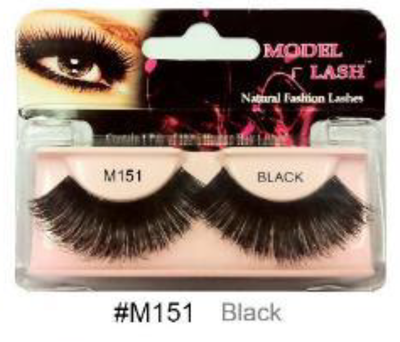 "Remy Natural Fashion False Lashes Model Lash M151 Black (#M151) - Bold and Sophisticated Look."