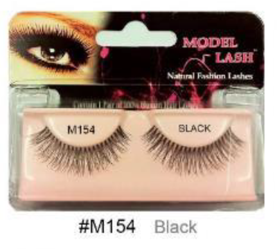 "Remy Natural Fashion False Lashes Model Lash M154 Black (#M154) - Delicate and Elegant Look."