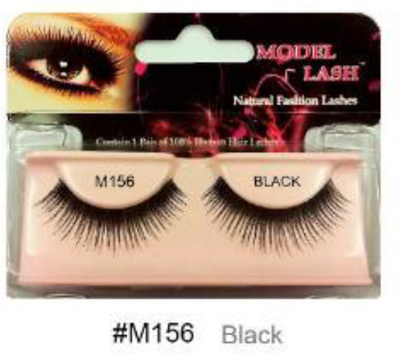 "Remy Natural Fashion False Lashes Model Lash M156 Black (#M156) - Natural and Voluminous Look."
