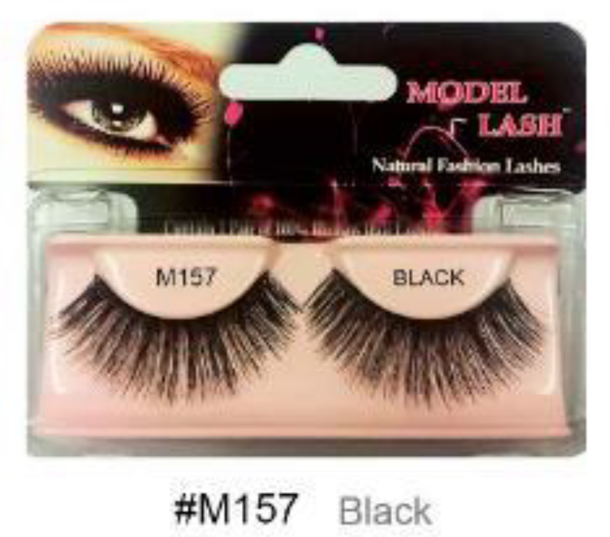 "Remy Natural Fashion False Lashes Model Lash M157 Black (#M157) - Bold and Dramatic Look."