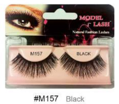 "Remy Natural Fashion False Lashes Model Lash M157 Black (#M157) - Bold and Dramatic Look."