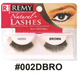 Remy Natural+ Lashes - #002DBRO Brown Luxurious Virgin Hair Lashes for a Bold & Natural Look