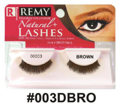 Remy Natural+ Lashes - #003DBRO Brown
Elegant Virgin Hair Lashes for a Natural & Bold Look
