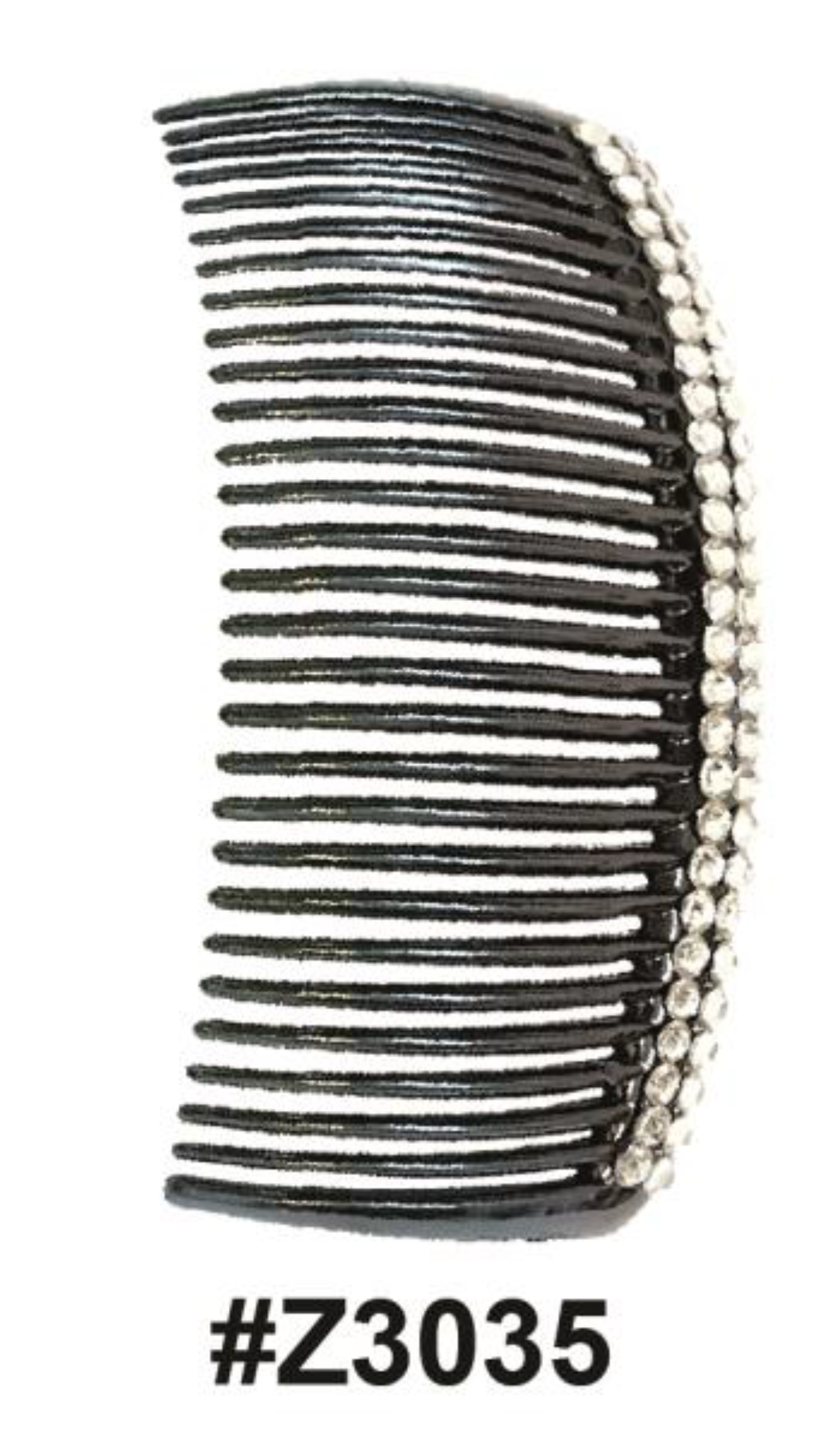 Rhinestone Embellished Side Comb in Black, #Z3035