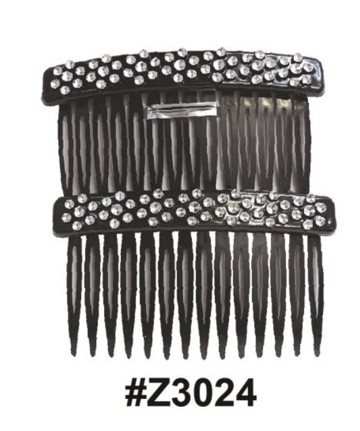 Rhinestone Side Comb in Black, #Z3024