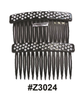 Rhinestone Side Comb, Black, #Z3024