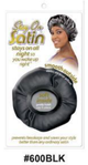 Stay On Satin Bonnet - Black - Smooth Outside, Soft Inside - #600BLK