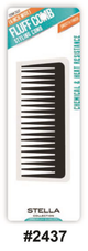 Stella, 6" Wide Fluff Styling Comb, #2437, Black