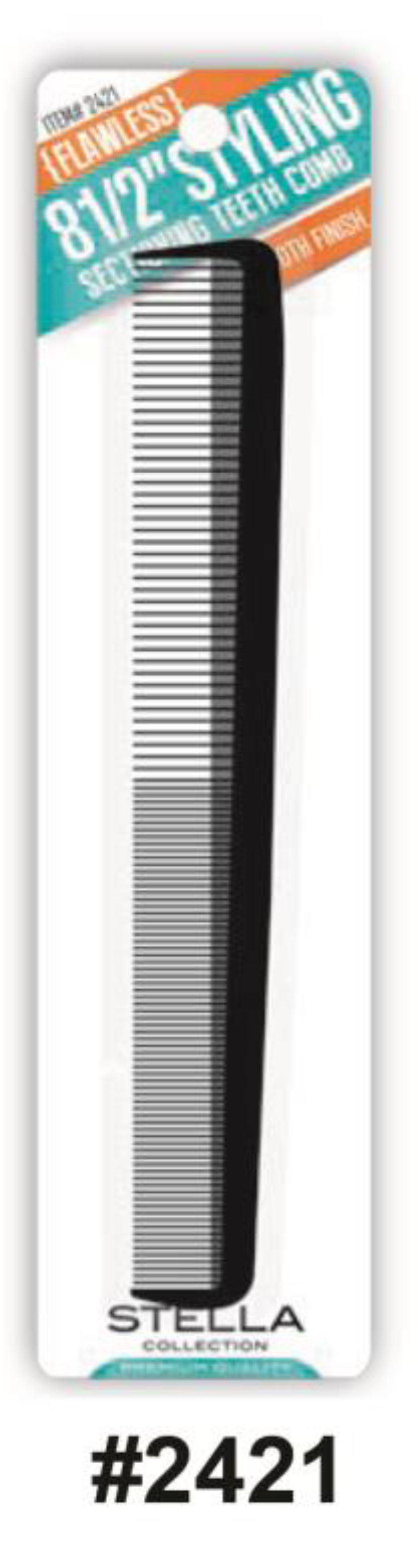 Stella 8½" Flawless Sectioning Styling Comb - Black (#2421)
Smooth Finish for Precision Styling