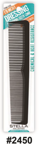 Stella, 9" Dressing Comb with Sectioning Teeth, #2450, Black
