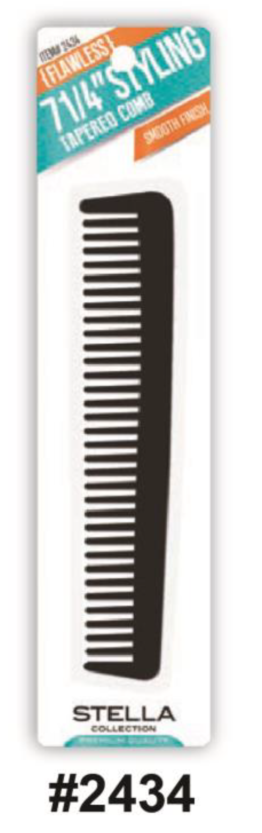 Stella Flawless Styling 7 1/4" Tapered Comb - Smooth Finish