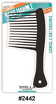 Stella Jumbo Rake Handle Styling Comb - Black (#2442) Chemical & Heat Resistant with Smooth Finish