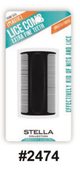 Stella, Plastic Lice Comb with Extra Fine Teeth, #2474, Black