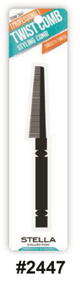 Stella, Professional Twist Styling Comb, #2447, Black
