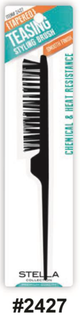 Stella Tapered Teasing Styling Brush - Black (#2427) Chemical & Heat Resistant with Smooth Finish