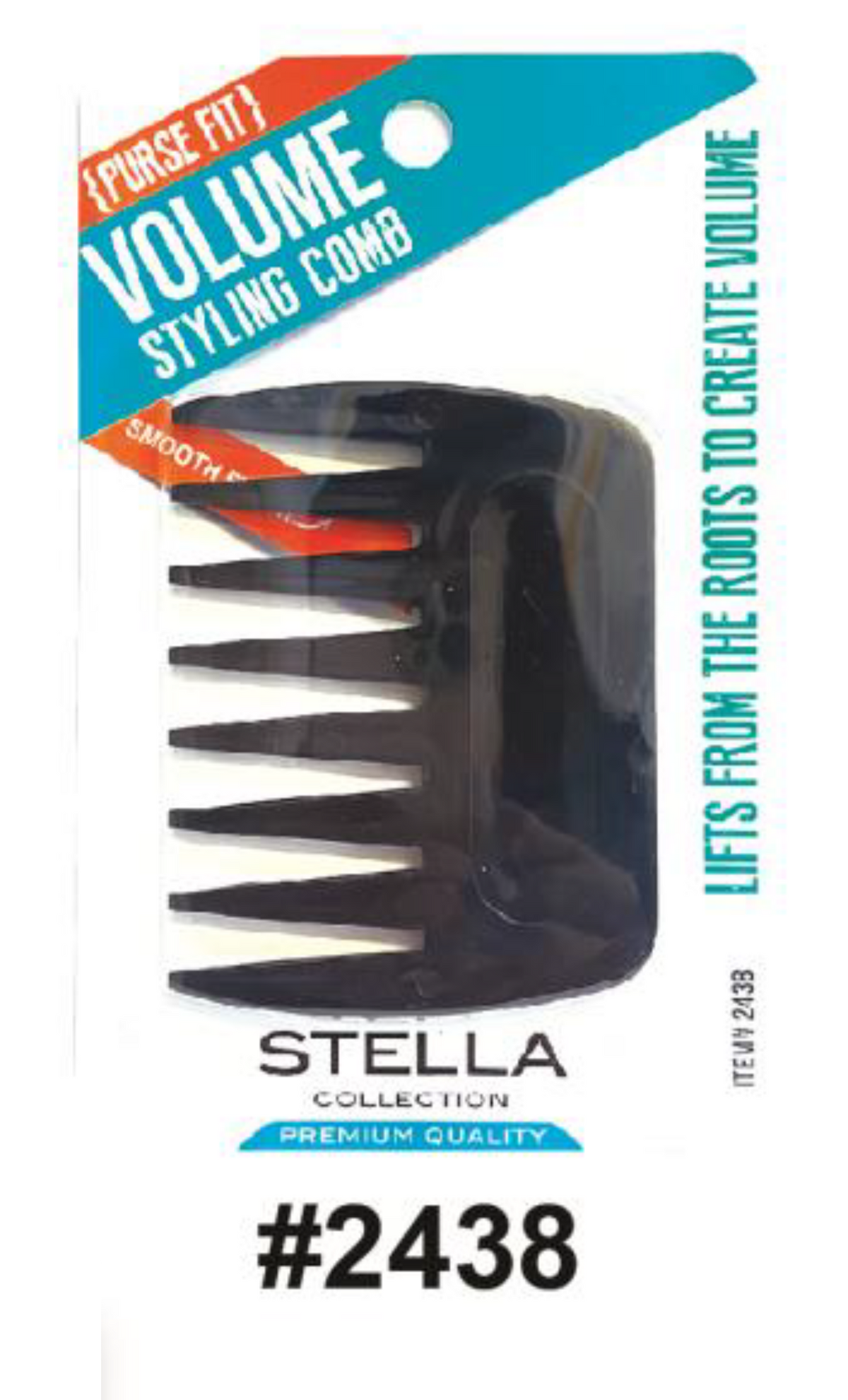 Stella Volume Styling Comb - Black (#2438)
Compact Comb for Effortless Root Lifting