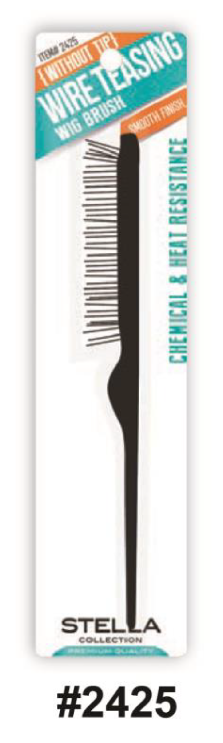 Stella Wire Teasing Wig Brush without Tip - Black (#2425)
Lightweight and Smooth Wig Brush