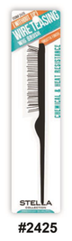 Stella Wire Teasing Wig Brush without Tip - Black (#2425) Lightweight and Smooth Wig Brush