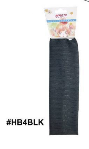 "Wide Stretch Headband (#HB4BLK) in Black - Soft and Durable for Everyday Use."