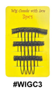 Wig Combs With Lace, 3pcs, #WIGC3, Black