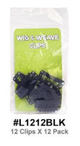 Wig & Weave Clips, 12 Clips X 12 Pack, Black & Brown, #L1212BLK & #L1212BRO