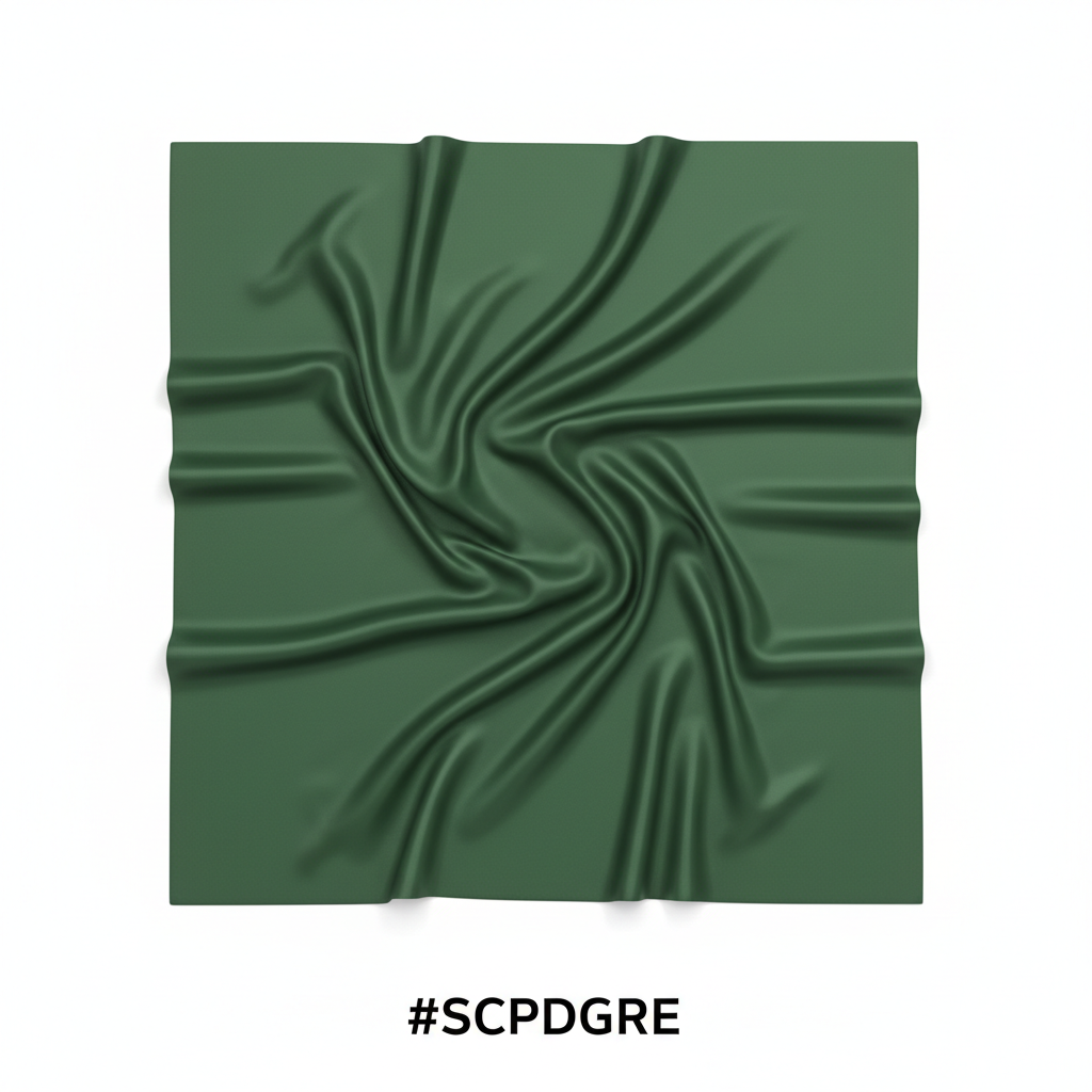 Silky Plain Scarf 90x90cm Dark Green #SCPDGRE