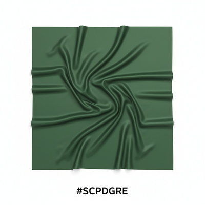 Silky Plain Scarf 90x90cm Dark Green #SCPDGRE