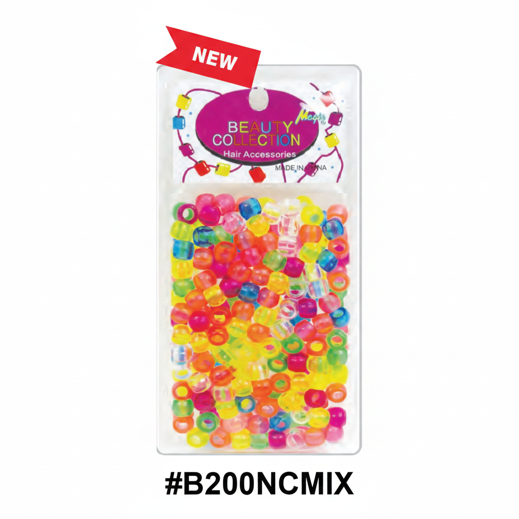 Beauty Collection Neon Colour Mix Hair Beads #B200NCMIX