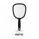 Small Square Handheld Mirror with Handle Black #Q0702