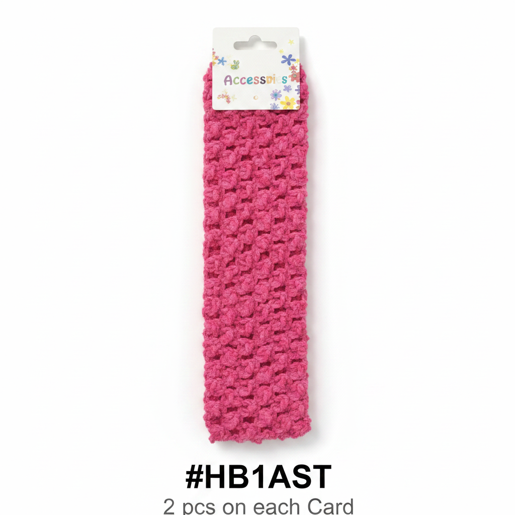 Hot Pink Crochet Headband #HB1AST