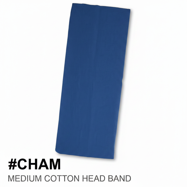 Medium Cotton Head Band Blue #CHAM Pack of 12