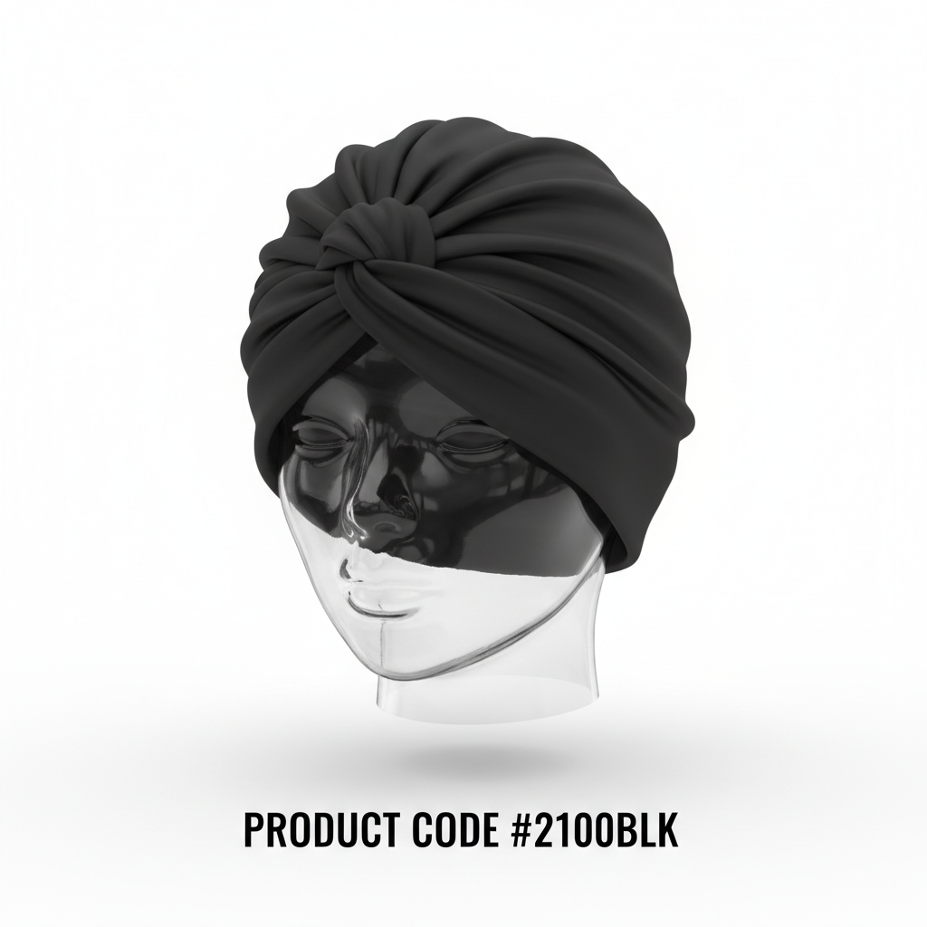 Turban Cap Black #2100BLK