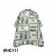Dollar Bill Print Barber Cape with Snap Closure #HC111