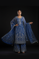 Royal Blue Chiffon Salwar Kameez