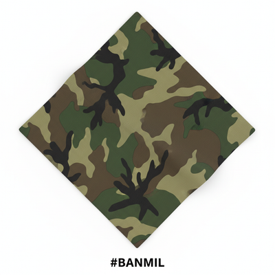 Military Print Cotton Bandana #BANMIL
